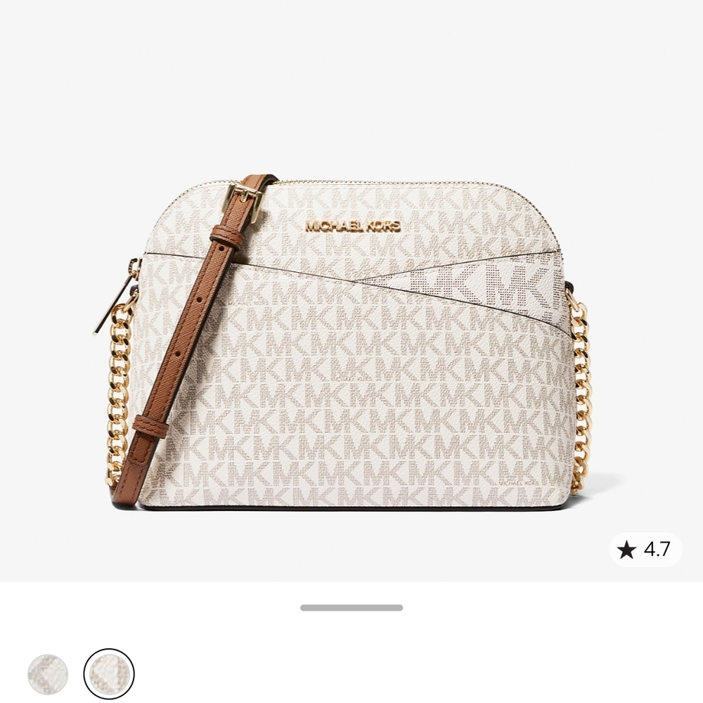 Michael Kors Beige and Brown Crossbody Bag